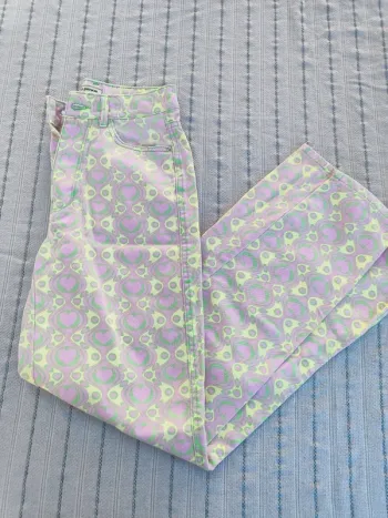 Jean rétro barbie coeurs