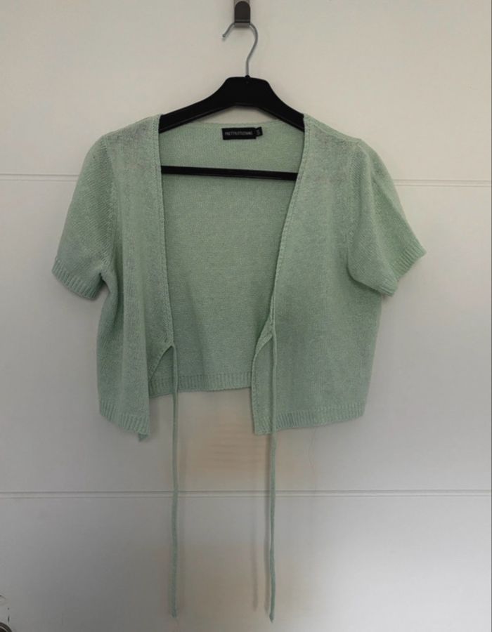 Gilet court vert menthe Pretty Little Things