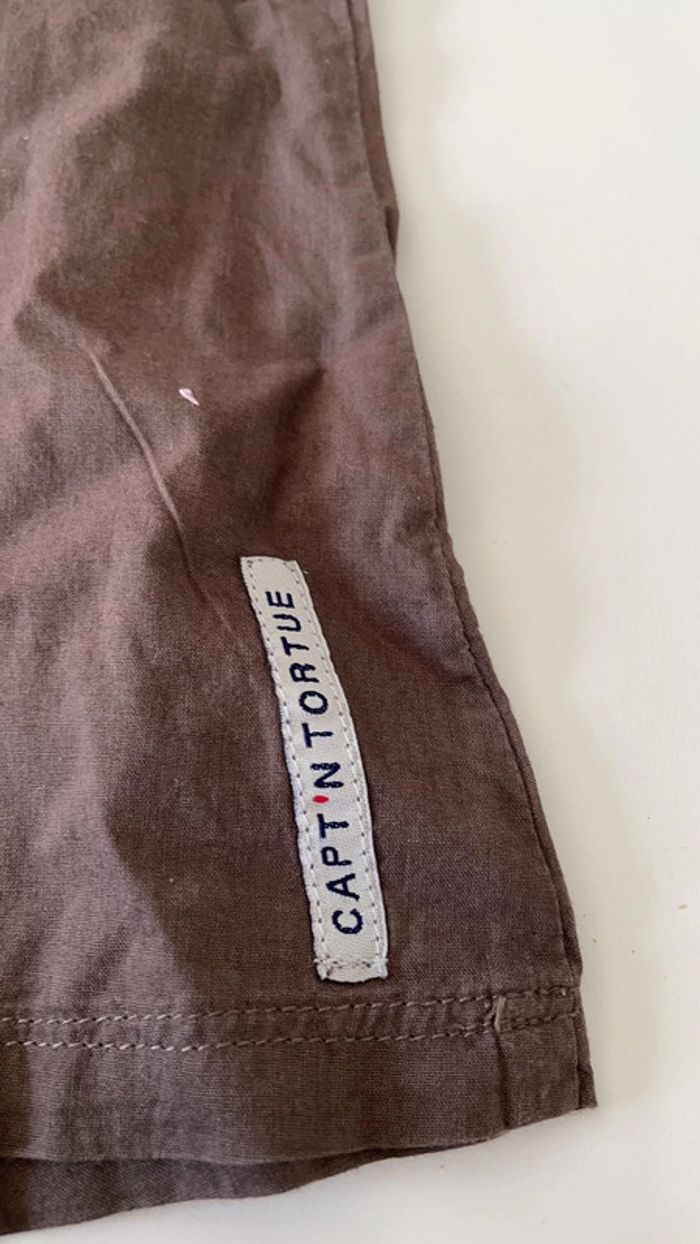 Capt’n tortue. TEE shirt marron MC 10ans - photo numéro 4