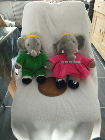 Peluche Céleste et Babar
