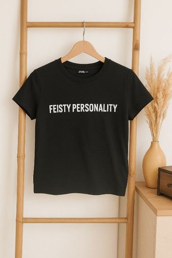 Tshirt noir Zara