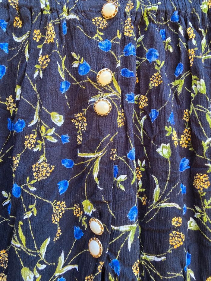 Jupe boutonnée 🍒vintage 80 fabriqué en France🍒taille jusqu'au 38 - photo numéro 5