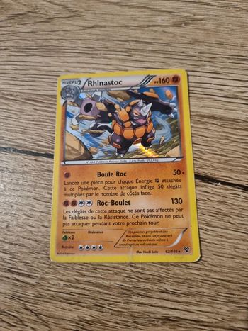 Carte pokémon rhinastoc holo 62/146 année 2014