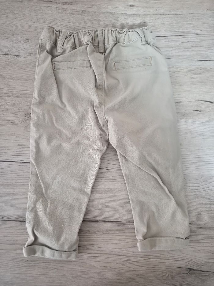 Pantalon beige chino, Kiabi, 18 mois - photo numéro 2
