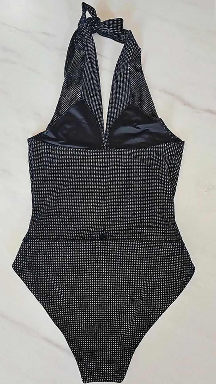 Body noir glitter strass S Mango - photo numéro 5