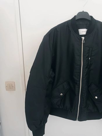 Blouson aviateur Bomber Noir Imperméable coupe oversize Taille 36 Promod Neuf
