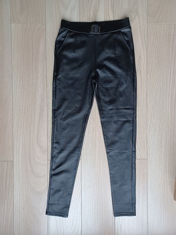 Pantalon simili-cuir noir femme Taille S