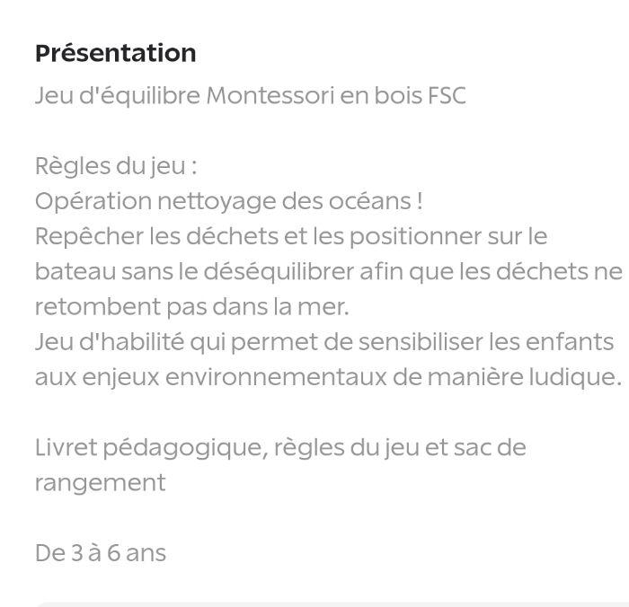 Jeu d'équilibre bateau en Bois - photo numéro 2