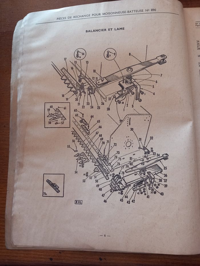 Catalogue de pièces de rechange moissonneuse batteuse 890 - photo numéro 6