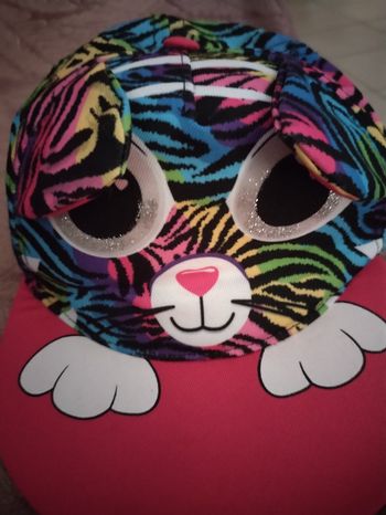 Très belle casquette réglable chat multicolore neuve