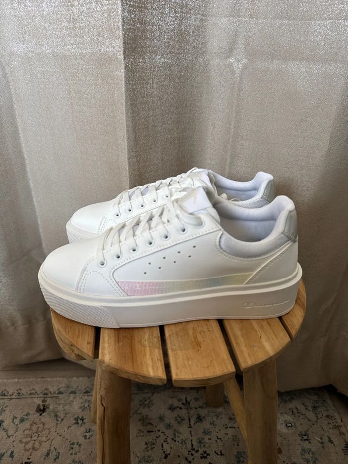 Baskets blanches Champion femme – T. 38.5 – Neuves avec étiquette - photo numéro 6