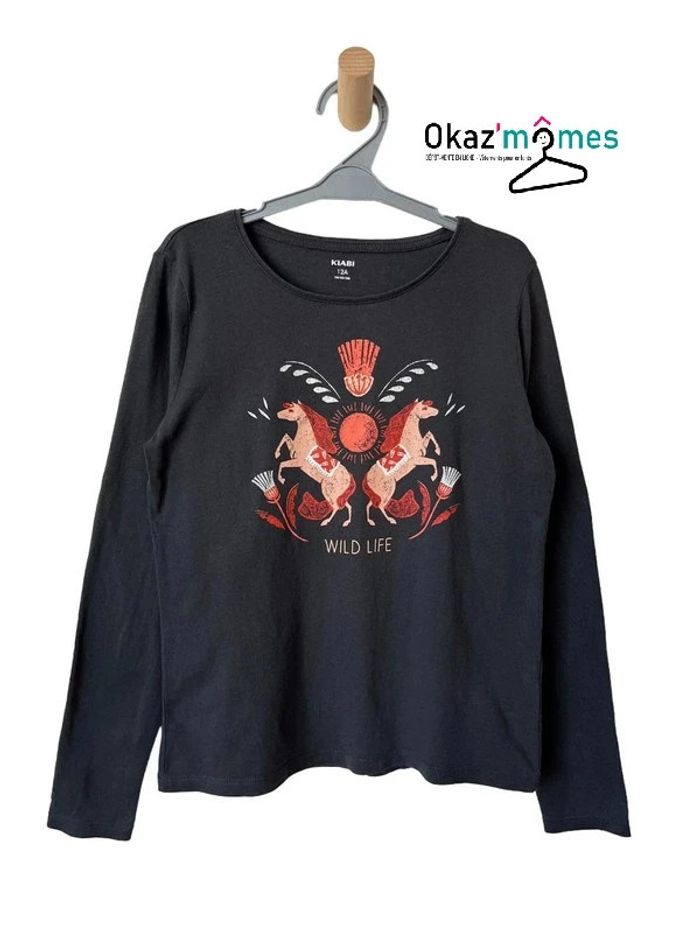 LOT de 3 T-shirts manches longues - Kiabi 12 ans fille - photo numéro 2