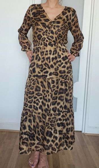 Robe longue leopard taille 36