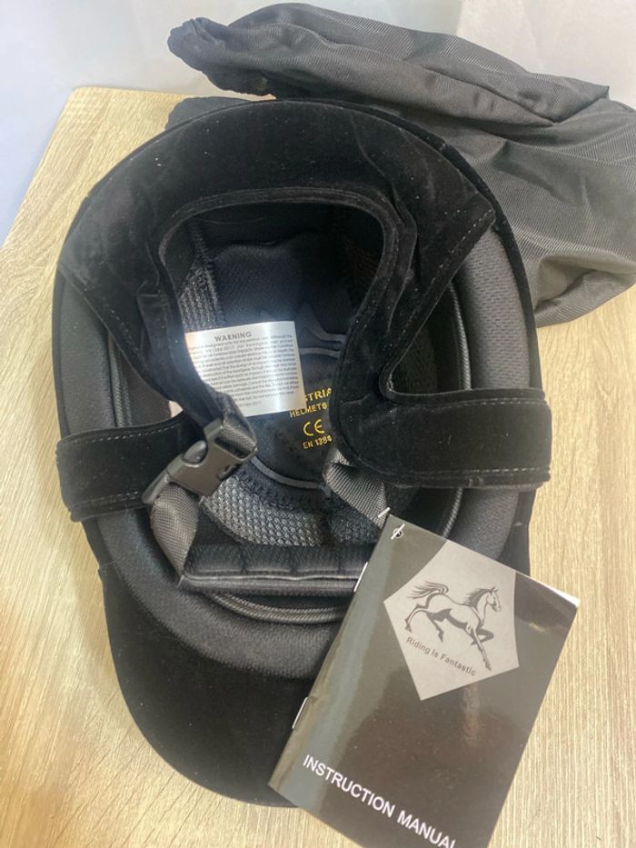 Bombe équitation noire taille 52 Equestrian Helmets neuve - n81j - photo numéro 4