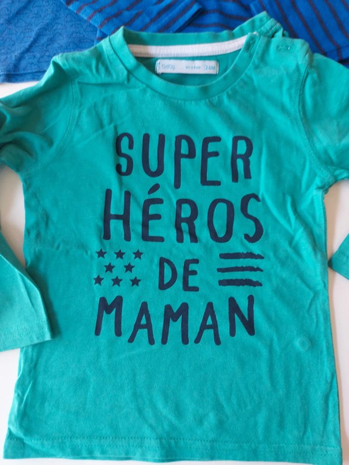 Lot t shirt manches longues 24 mois - photo numéro 3