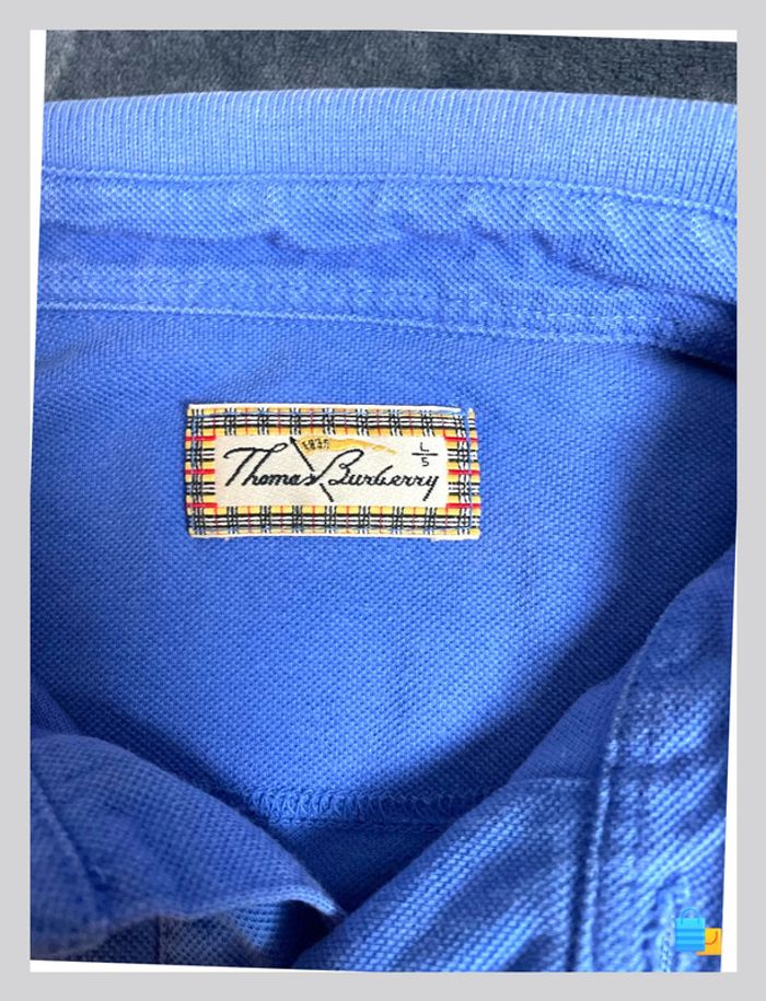 đ Polo homme Burberry authentique â Taille XL â Coloris bleu - photo numĂ©ro 4