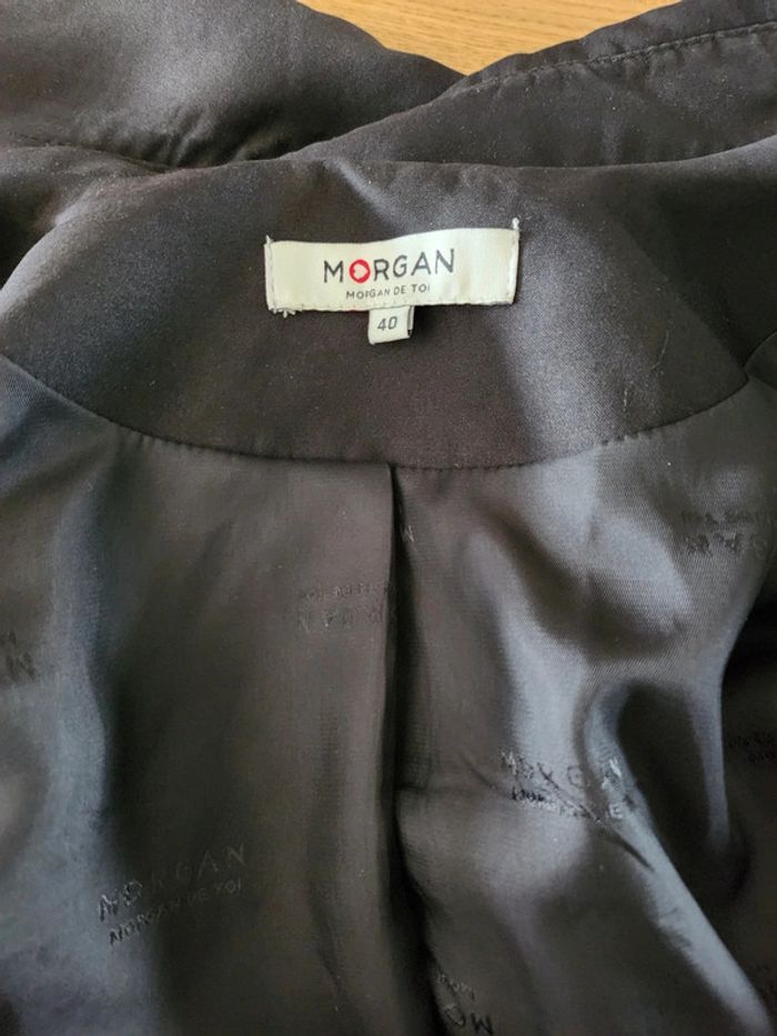 Veste trench imperméable manteau Morgan de toi en excellent état Taille 40 noir - photo numéro 3