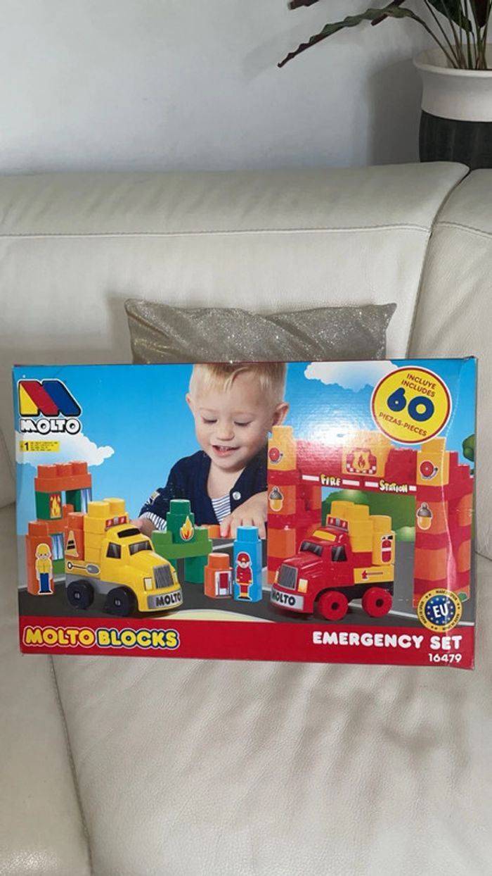 Jeu de construction Molto Emergency Set Pompiers - Neuf, jamais ouvert