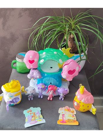 Lot Glimmies : Glimtree, 4 personnages et 2 maisons connectables