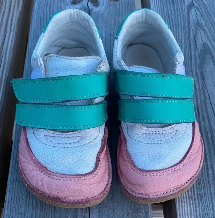 Chaussures baskets cuir Timmo smart sport plus personnalisés blanc rose 26 émeraude