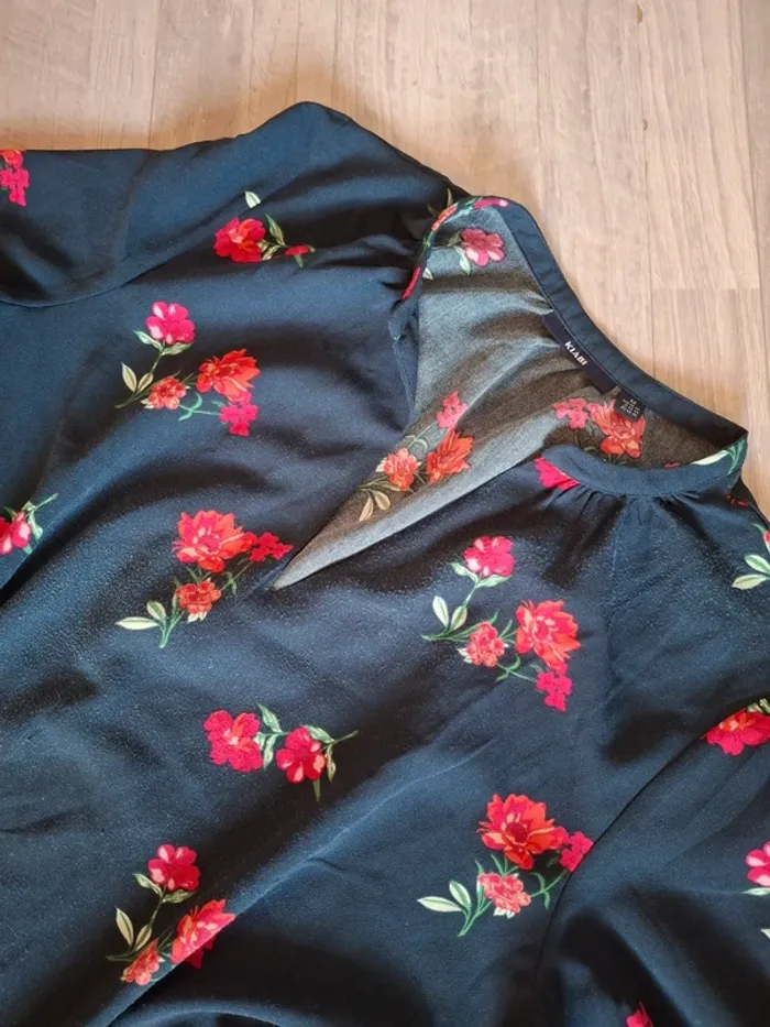 Chemisier blouse fleurie - photo numéro 3