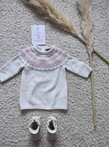 Robe pull+ chaussures fourrées