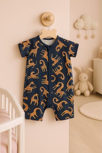 Combinaison dim fermeture éclair zip girafe neuve taille 6 mois