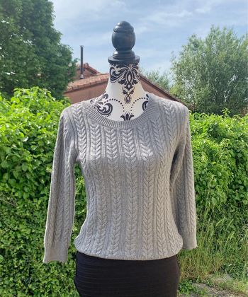 Pull femme H&M taille XS maille torsadée