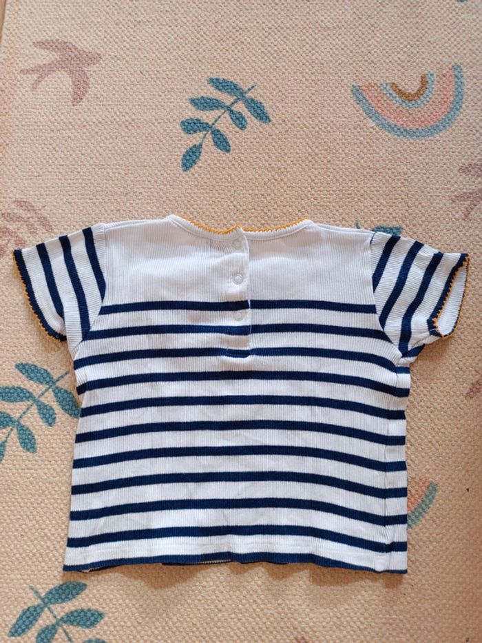 T-shirt marinière côtelé 24 mois orchestra - photo numéro 5