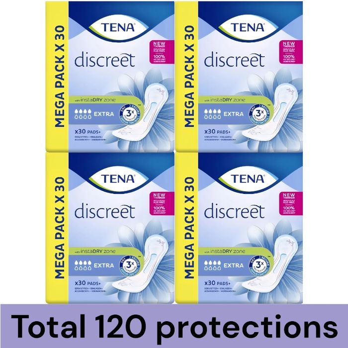 4 packs TENA Discreet