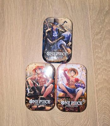 Lot de 3 mini tins one piece tcg neuf