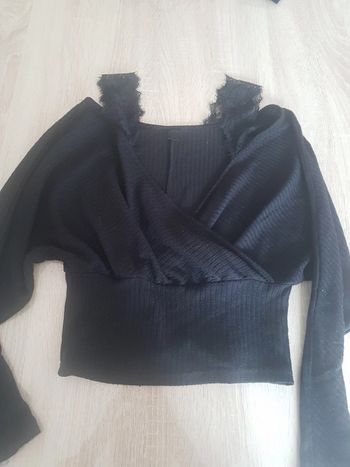 Top cache coeur manches longues