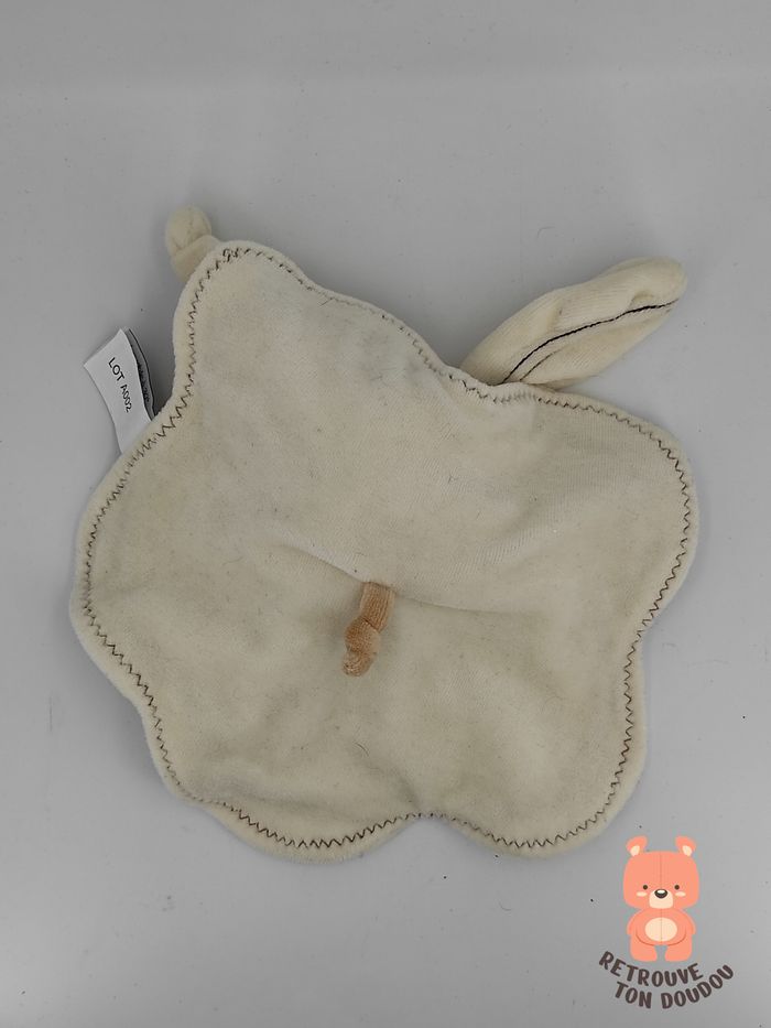 Doudou Plat Rond Lapin crème à broder Doudou et Compagnie - photo numéro 2