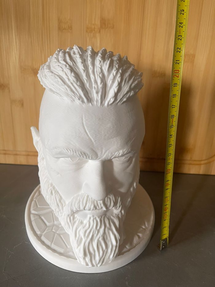 Buste de Ragnar Lothbrok - Viking - Porte Casque, - photo numéro 5