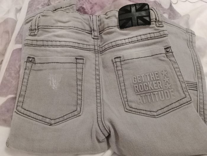 Kid kanaï pantalon jean gris 18 mois - photo numéro 2