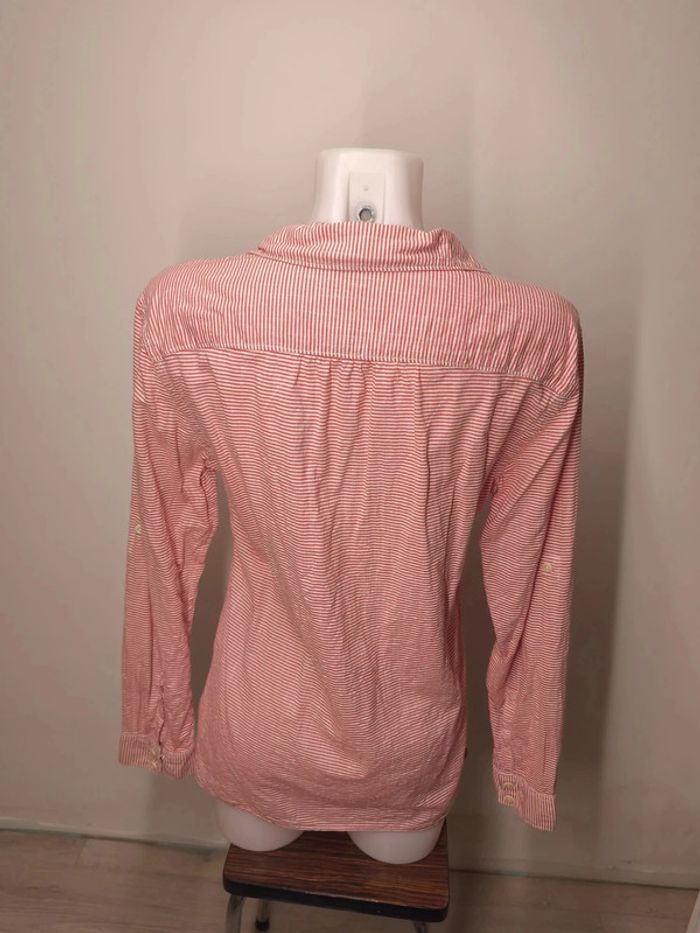 Haut Gap Femme Taille Large Rayure rouge blanc - photo numéro 2