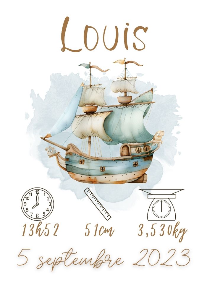 affiche naissance personnalisé - photo numéro 2