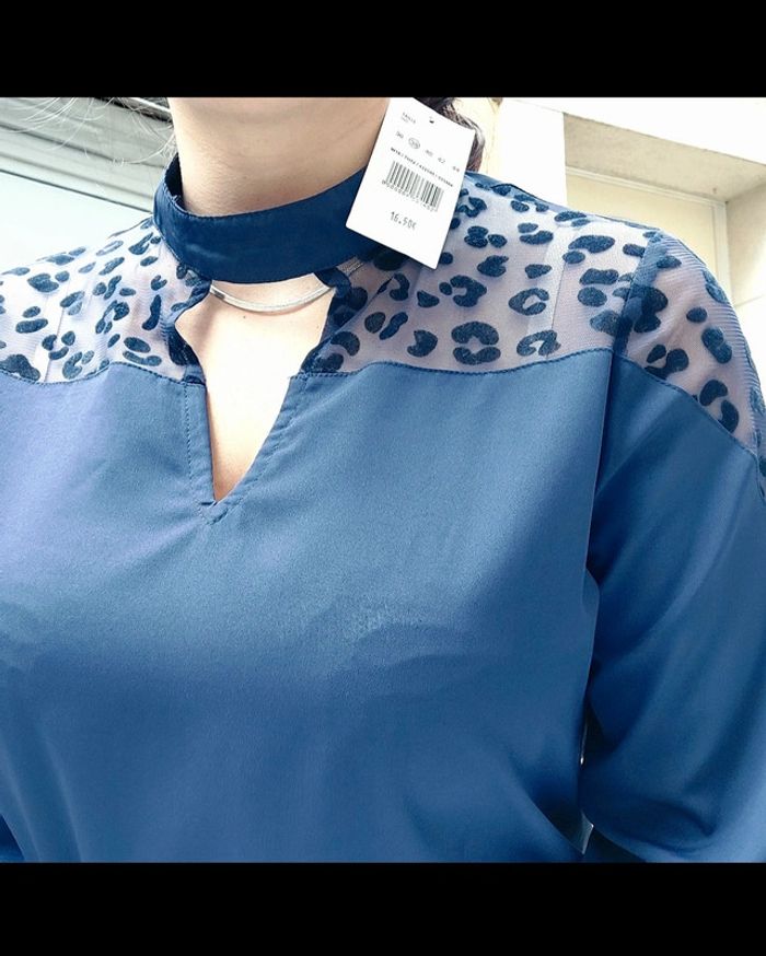 Blouse neuve bi matière - photo numéro 3