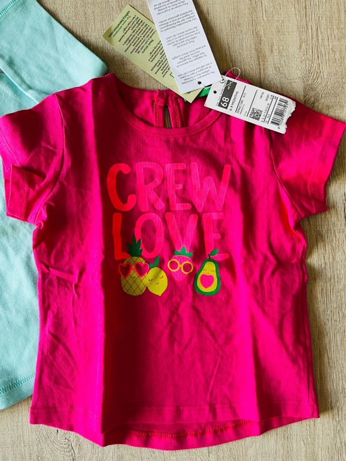 Lot de tee shirt neuf bébé fille benetton - photo numéro 3