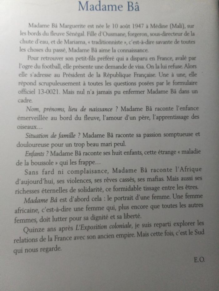 Erik Orsenna - Madame Bâ - photo numéro 3