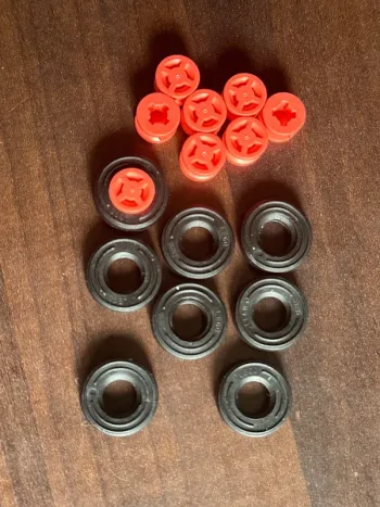 8 Pneus et jantes  Lego 8 mm détail ref dans l’annonce