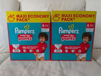 2 cartons Pampers Baby Dry Pants taille 6