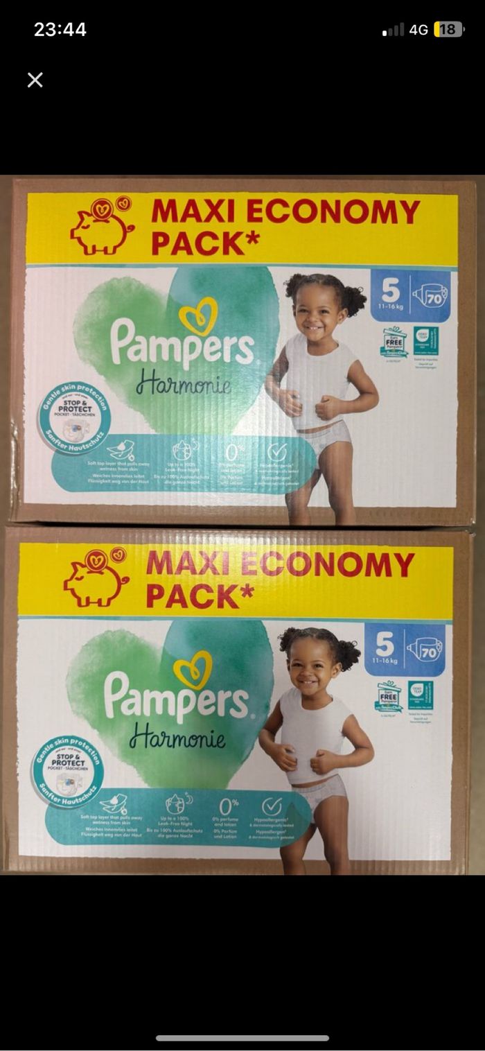 Couches Pampers, harmonie T5