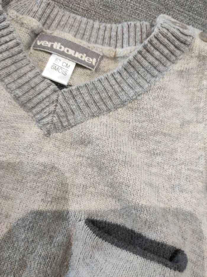 Pull sans manches Vertbaudet 6 mois 67 cm - photo numéro 2