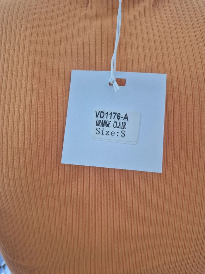 Tee-shirt Femme Manches Courtes Orange Taille S/36 - photo numéro 3