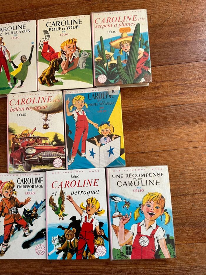 Lot exceptionnel de 8 livres Caroline bibliothèque rose Pierre Probst Lelio - photo numéro 3