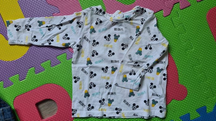 Ensemble salopette et T-shirt manches longues Mickey Disney 9 mois - photo numéro 5