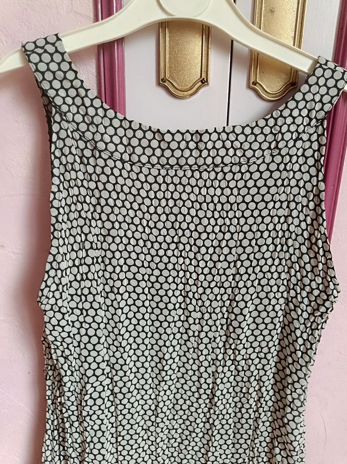 Blouse noire et écru Etam T.38 - photo numéro 7