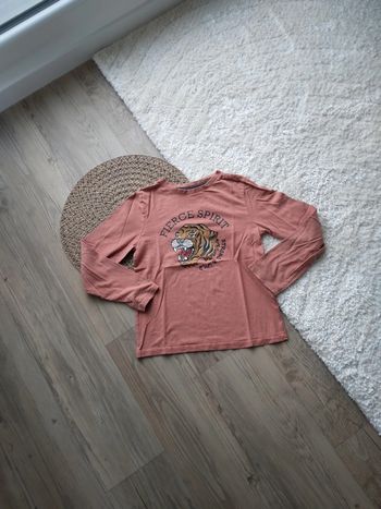 🌸Tee-shirt orange avec imprimé de tigre 10ans a 1€🌸