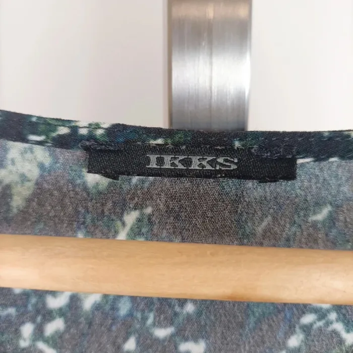 Robe fluide IKKS noire imprimé abstrait taille 40 manches courtes A510 - photo numéro 10